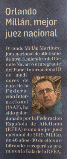 ORLANDO MILL&Aacute;N ELEGIDO MEJOR JUEZ NACIONAL DEL 2019